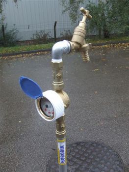 Standpipe with Water Meter